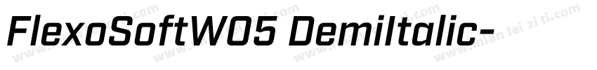 FlexoSoftW05 DemiItalic字体转换